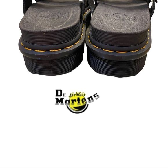 New in Box DR. MARTENS Myles Black Brando Leather Buckle Slide Sandals 13 main image 5
